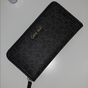 Calvin Klein Zip Around Monogram Wallet